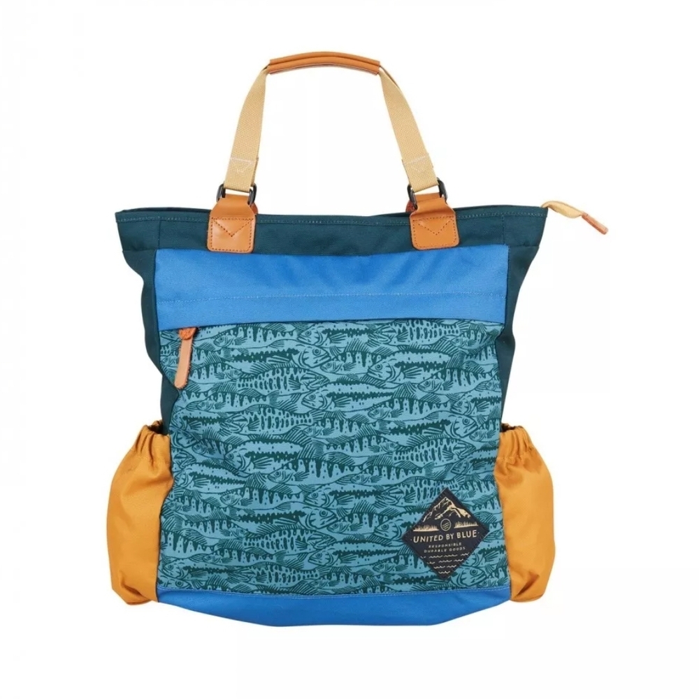 United By Blue Teal and Orange Convertible Tote Bag Backpack